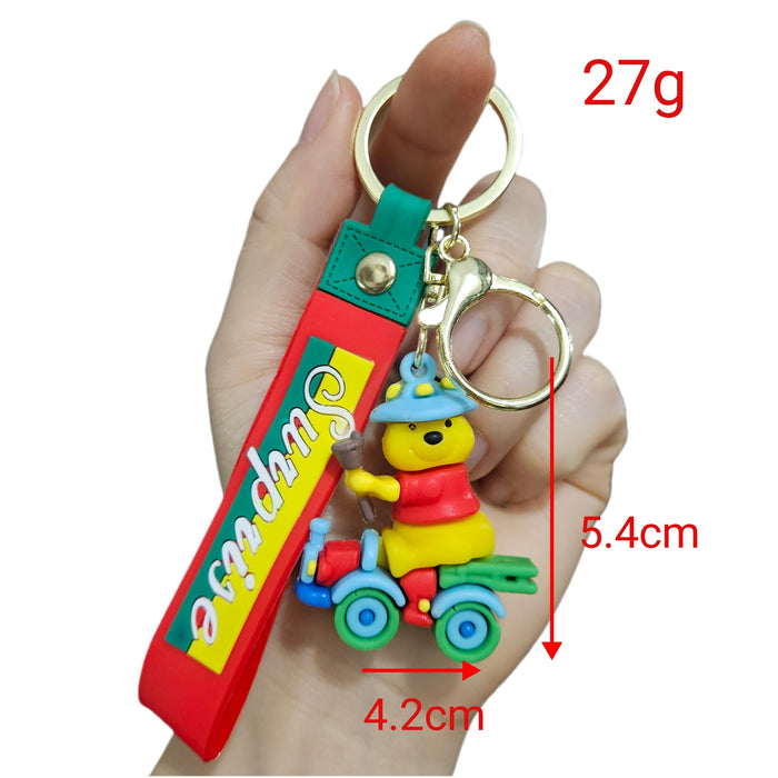Wholesale Cartoon bear keychain pendant couple bag ornaments bear doll car key chain small gift