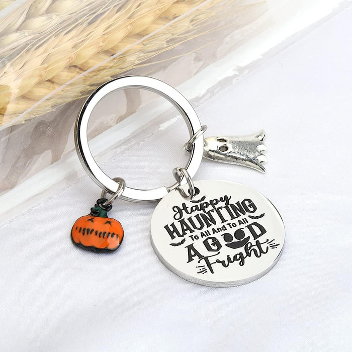 Wholesale Halloween Ghost Stainless Steel Keychain JDC-KC-JinZ009