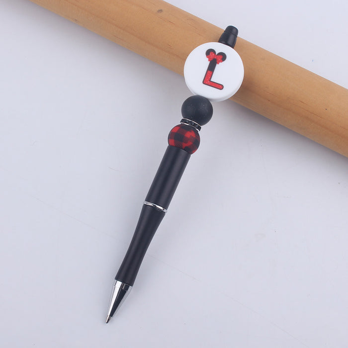 Wholesale Cartoon Letter Silicone Beaded Pen JDC-PN-GuangTian003