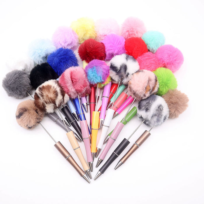 Wholesale Hair Ball Plastic Bead Pen JDC-PN-ChenYu004