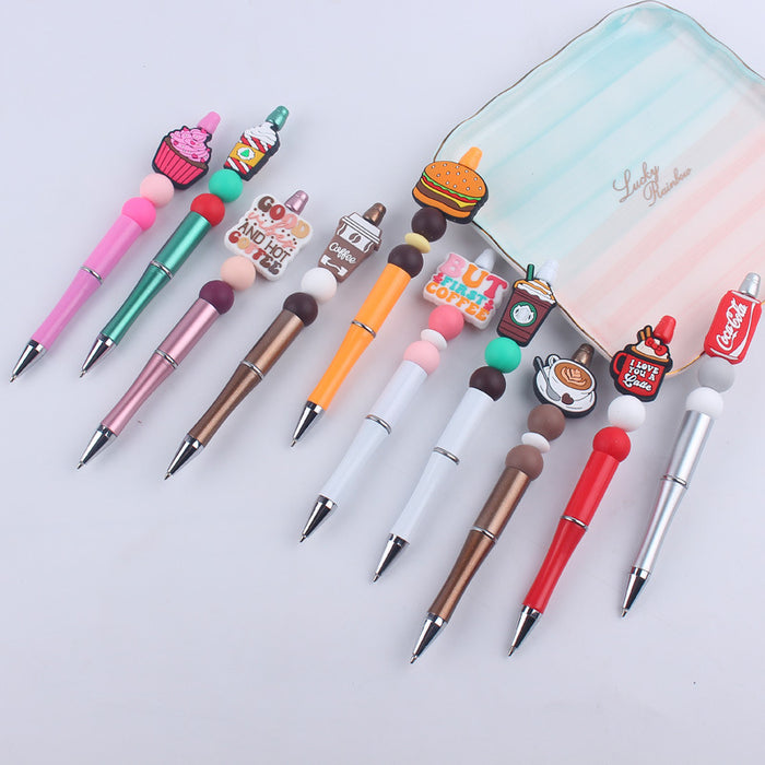 Wholesale Cartoon Silicone Beaded Pen JDC-PN-GuangTian002