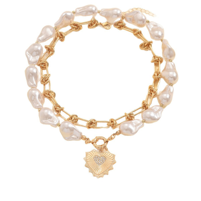 Wholesale Baroque shaped pearl necklace
