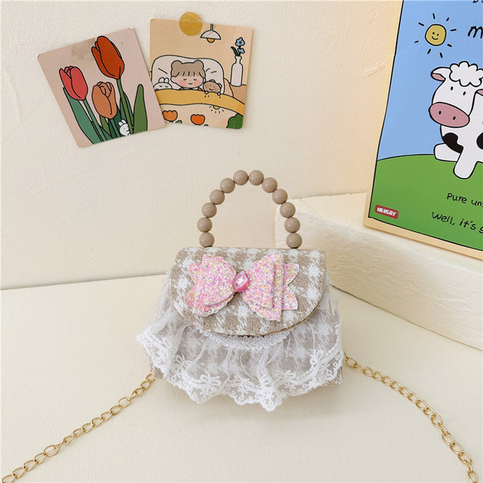 Wholesale Cotton and Linen Children's Cute Princess Chain Bag Coin Purse JDC-SD-YuanDuo094