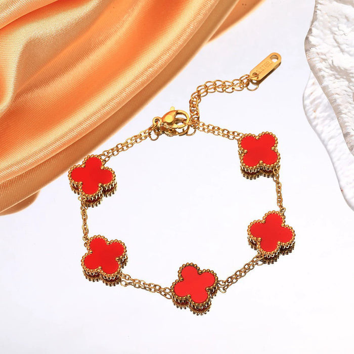 Wholesale Four leaf clover bracelet wholesale jewelry accessories new accessories niche high-end sense