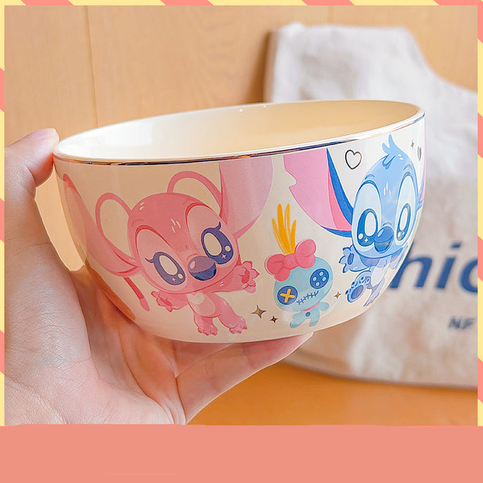 Wholesale Cartoon Pattern Single-Serving Ceramic Bowl and Plate Tableware Set