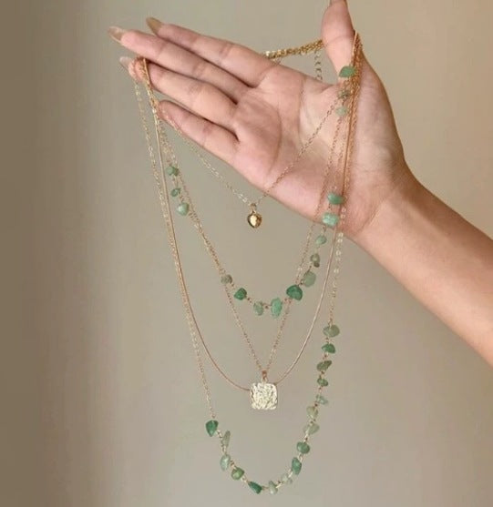 Wholesale Fashion Alloy Flower Long Chain Necklace Trendy Jewelry Accessory Gift