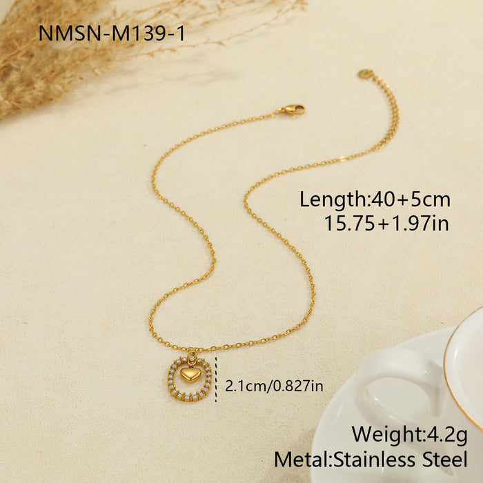Wholesale Retro geometric stainless steel pendant necklace