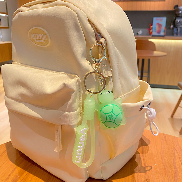 Wholesale Luminous little turtle key chain all red chan with turtle pendant explosive schoolbag pendant key chain small gift batch