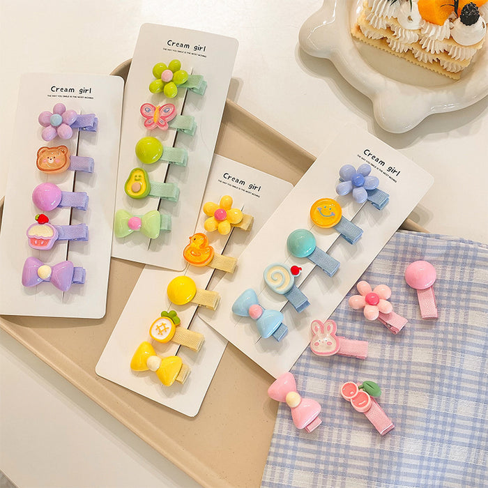 Wholesale Cute Fully Wrapped Cloth Baby Hair Clips Floral Princess Hair Accessory Boutique Resale