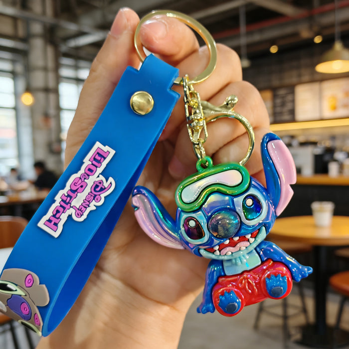 Wholesale Cute cartoon character costume-changing doll electroplated keychains