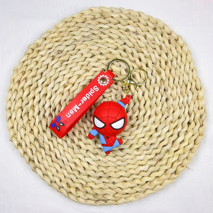 Wholesale PVC Cartoon Keychain Pendant Superhero Bag Charm Car Key Accessory Kids Gift