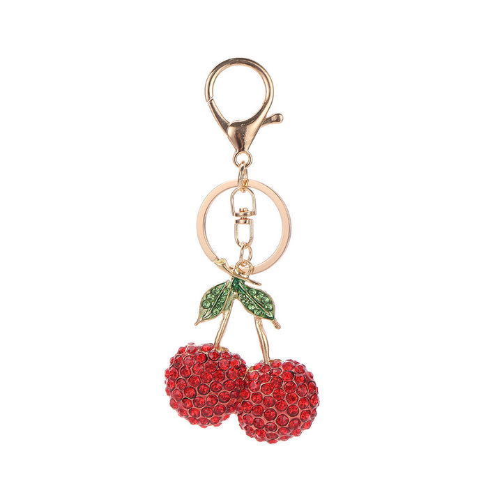 Wholesale Fruit Shaped Metal Keychain Decorative Bag Charm MOQ≥2