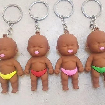 Wholesale 3pcs Black Doll Keychain Plush Doll Toy