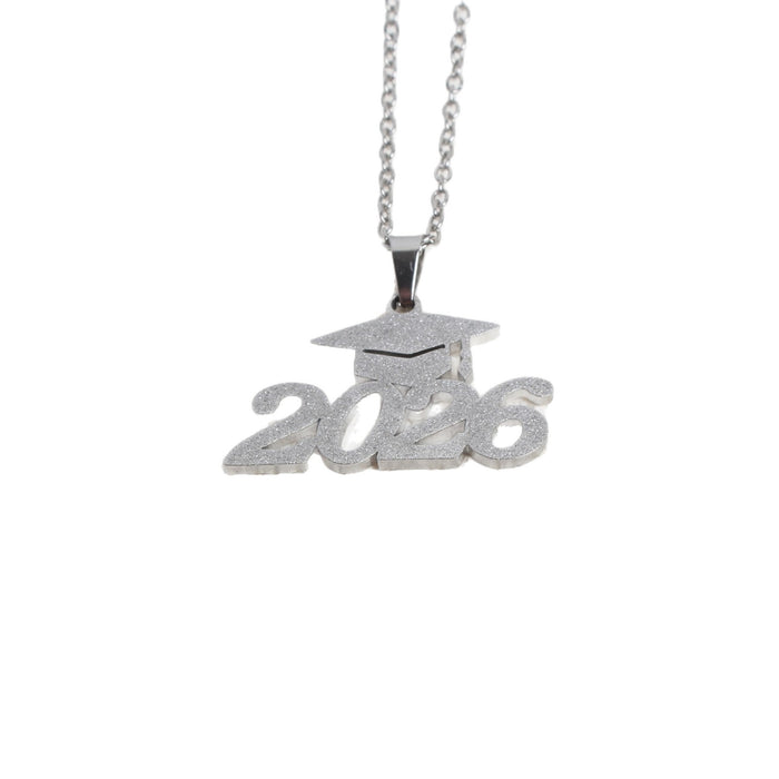 Wholesale 2026 Creative Graduation Gift: Matte Gold Graduation Cap Stainless Steel Necklace