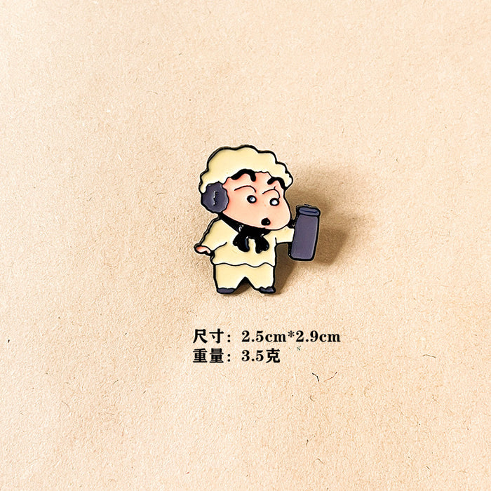 Wholesale Brooch, alloy badge, cute couple accessories, anti glare women's accessories around the perimeter