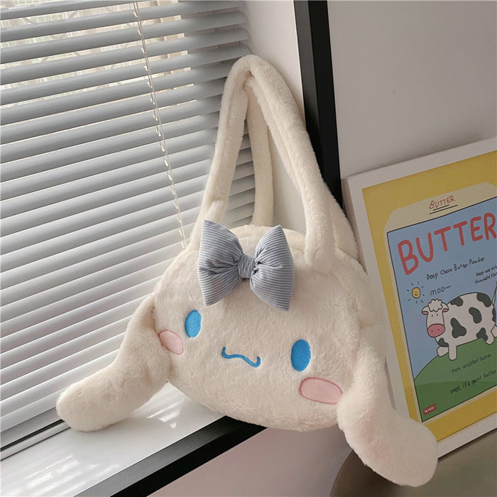 Wholesale Cute Cartoon Doll Large Capacity Single Shoulder Student Book Bag Plush Handbag Women's Bag