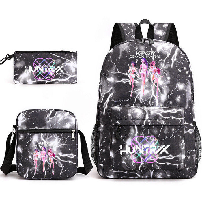 Wholesale Kpop backpack,  anime school bag , lightweight student backpack,  three-piece set