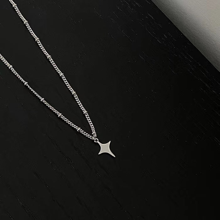 Wholesale Accessible Four-Pointed Star Necklace Simple Elegant Clavicle Chain