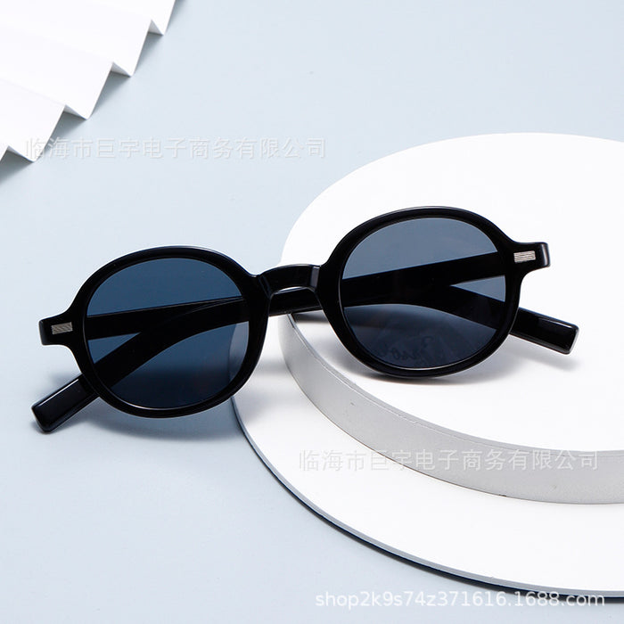 Wholesale New round frame sunglasses, personalized retro comfortable sunglasses, fashionable and trendy sun visors