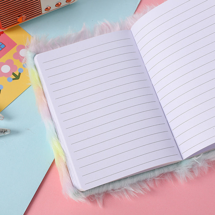 Wholesale Cartoon Plush Notebook Cute Girl' s Bow Notepad Girl' s Heart Children' s Journal