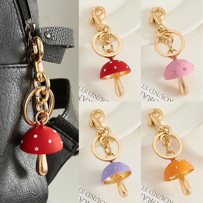 Wholesale Fashion Keychain Women's Bag Decorative Cute Mushroom Buckle