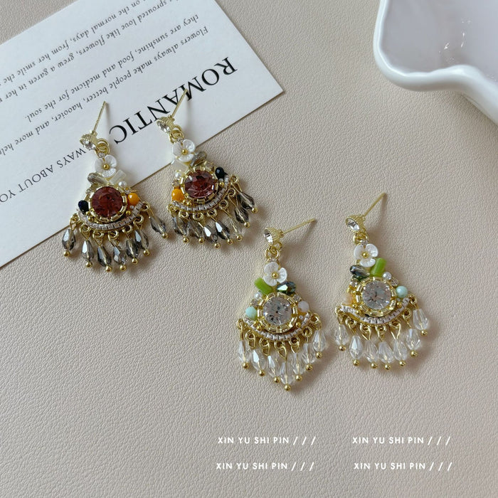 Wholesale Vintage imitation crystal earrings, high-end earrings, new earrings