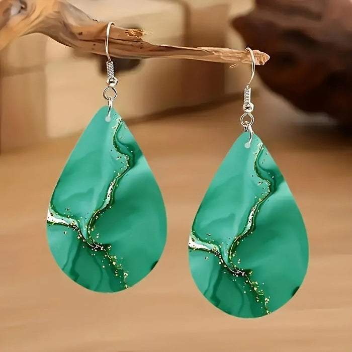 Wholesale Bohemian Water Drop Acrylic Earrings Fashion Jewelry Accessory Gift MOQ≥2