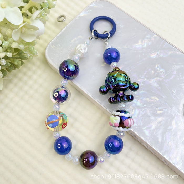 Wholesale Cartoon windmill hand-painted beads mobile phone chain bag decoration pendant accessories mobile phone chain