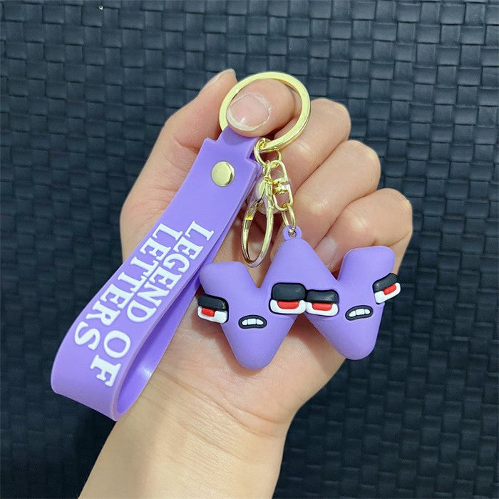 Wholesale PVC Alphabet Keychain JDC-KC-JBao002