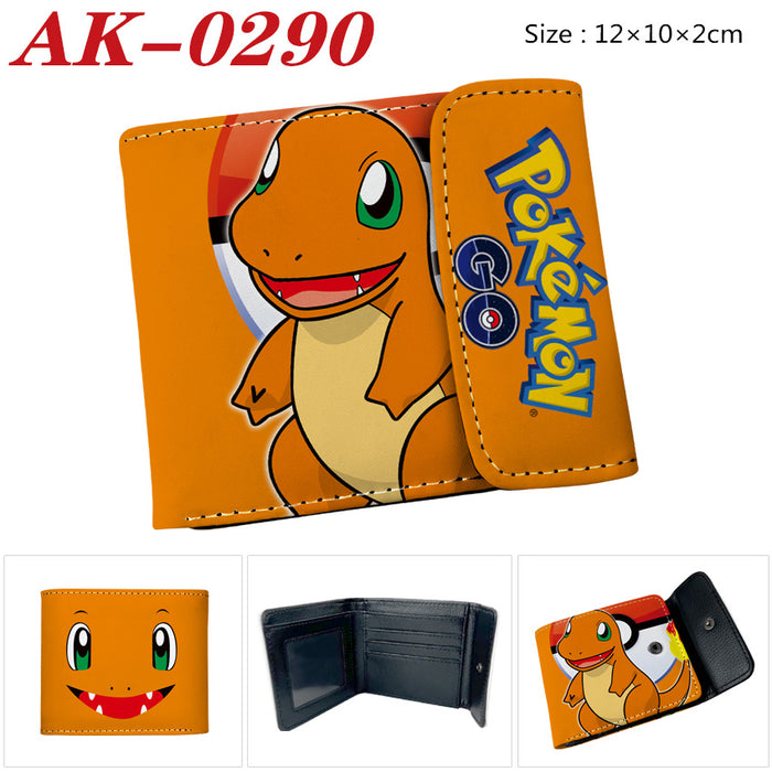Wholesale Anime Snap Button PU Leather Short Wallet Unisex Card Coin Purse Trendy Boutique Gift