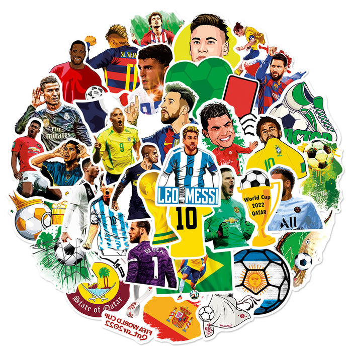 Wholesale 50pcs/pack football graffiti luggage decoration Stickers