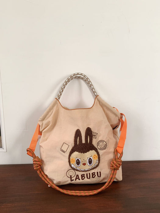 Wholesale embroidered shoulder bag cartoon messenger bag versatile fashion handbag large capacity bag
