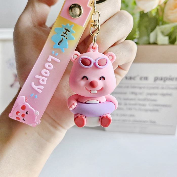 Wholesale Silicone Cartoon Doll Keychain JDC-KC-MingT096