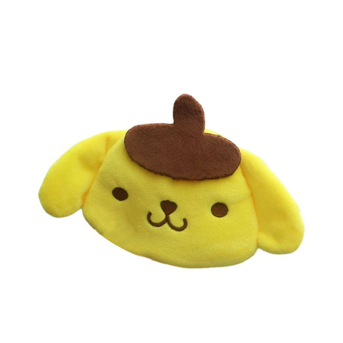 Wholesale Cute Cartoon Plush Dog Paw Coin Purse Pearl Bead Zipper Wallet With Keychain Multifunctional Card Holder Pouch Casual Party Gift