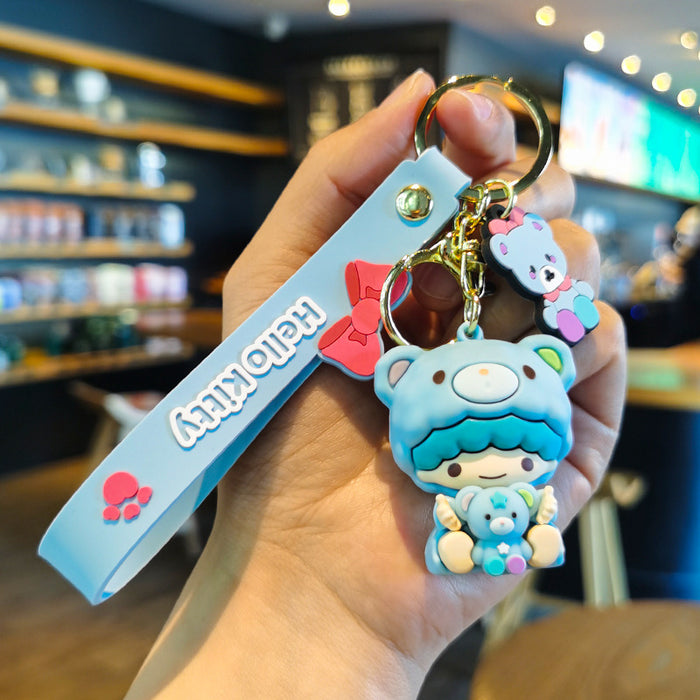 Wholesale Cartoon Silicone Doll Keychain JDC-KC-Tingm286