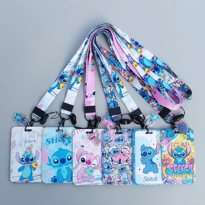 Wholesale Cartoon hard bus card holder student campus card Lanyard Keychains