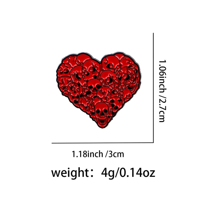 Wholesale 5pcs Metal Cowgirl Alloy Heart Badge