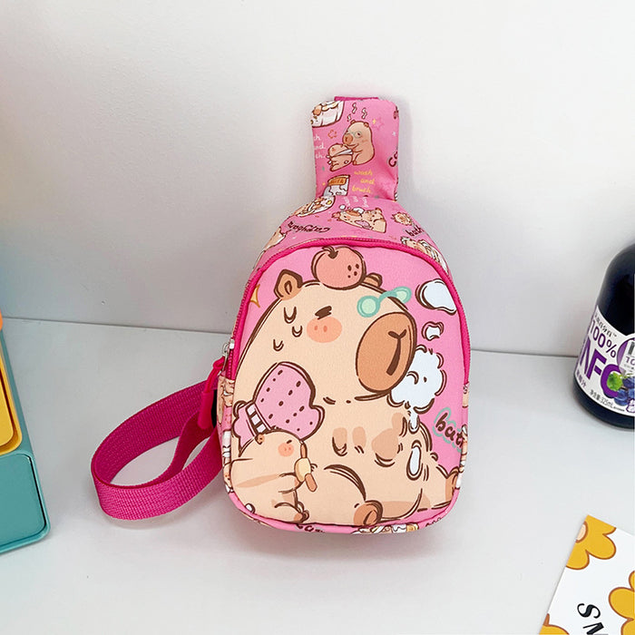 Wholesale New children' s bag cartoon pattern one-shoulder crossbody chest bag baby out for fun