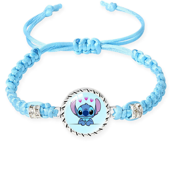 Wholesale Cute cartoon character multi-color woven adjustable bracelet