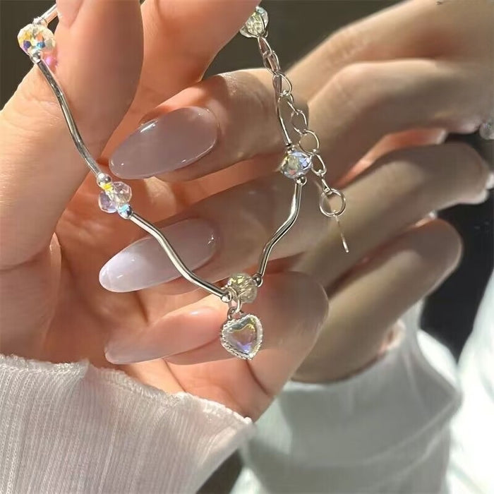 Wholesale Love colored bead bracelet with bead high-end feel bracelet