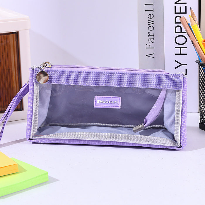 Wholesale Large capacity transparent pencil bags