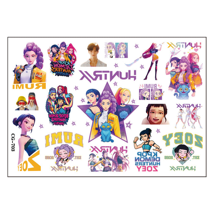 Wholesale KPOP Tattoo Stickers Cartoon Kids Decorative Stickers