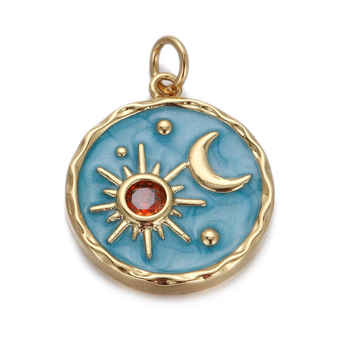 Wholesale Gold Plated Pendants Moon Pendants Bracelets Necklaces Bracelets Earrings JDC-PT-YJ004