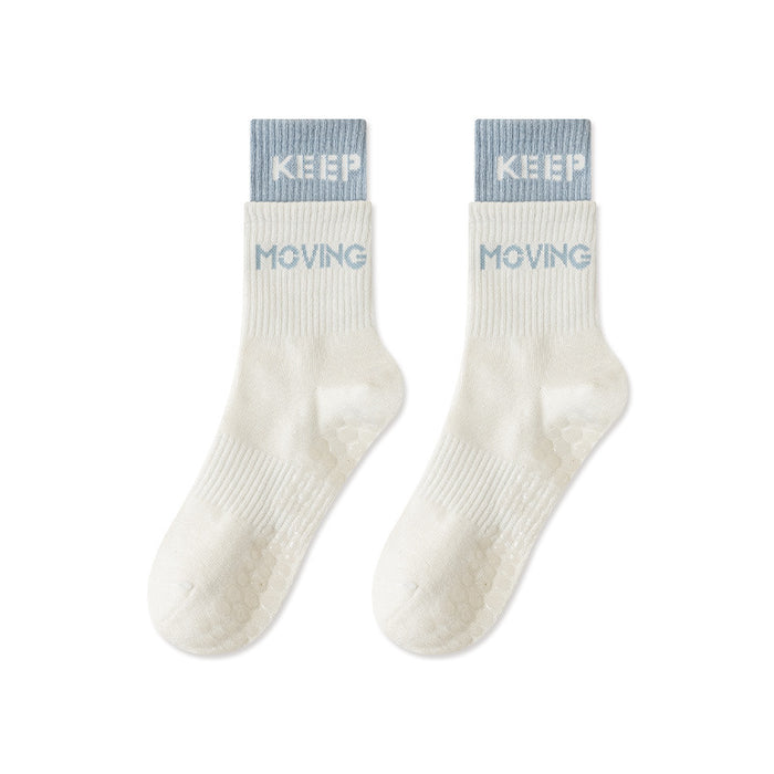 Wholesale Yoga Socks Professional Anti slip Mid tube Pilates Sports Socks