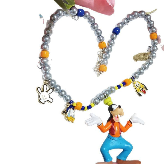 Wholesale Pearl Necklace  High-flying Dog Cute Resin Cartoon Short Necklace Women' s Children' s Jewelry