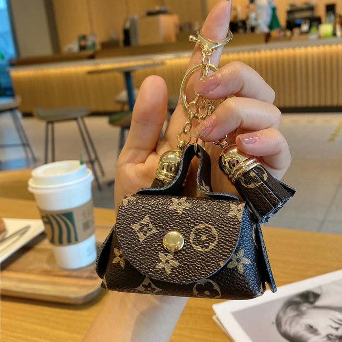 Wholesale Leather Tassel Coin Purse Keychain JDC-KC-JiY010
