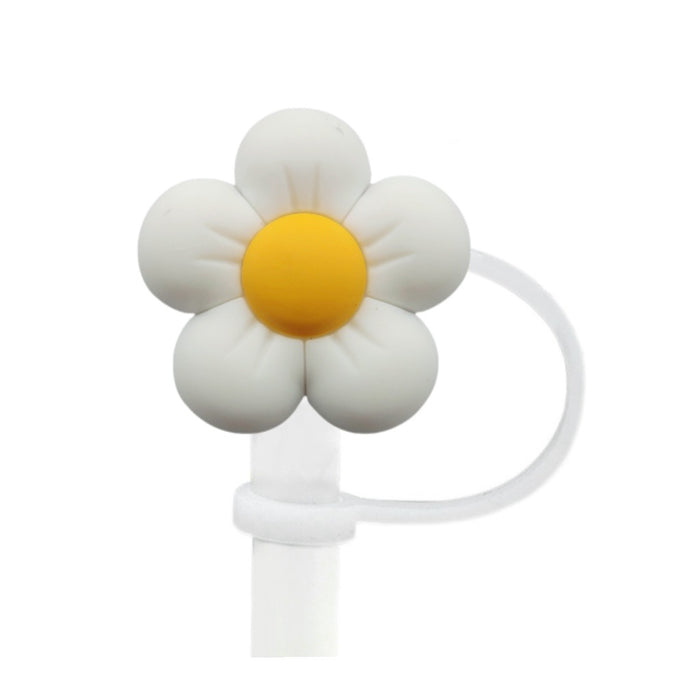 Wholesale New Colorful Flower Series Straw Cap Creative DIY Straw Stopper Reusable Straw Decorative Straw Cover