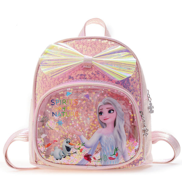 Wholesale Children's backpack kindergarten baby mini schoolbag cute cartoon Elsa princess backpack girls' cartoon bag