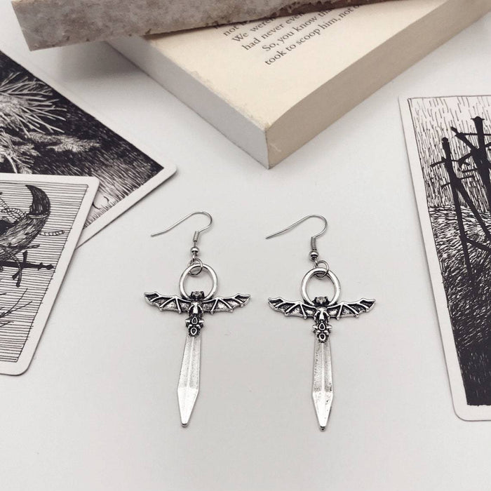 Wholesale Gothic Bat Integrated Earrings JDC-NS-FuSu002