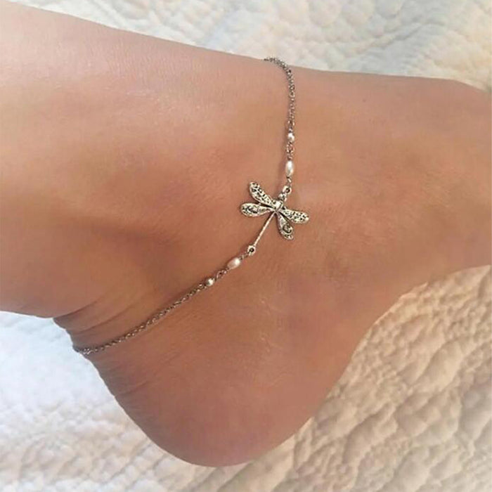 Wholesale New Simple and Fashionable Women's Foot Chain Personalized and Fashionable Beaded Foot Accessories